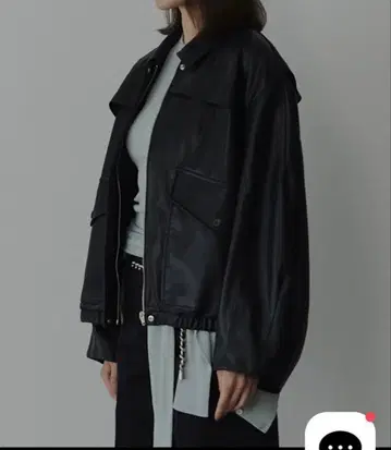 르쉘블루 가죽 블루종