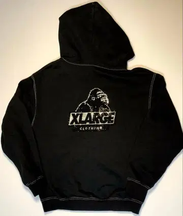 XLARGE 블랙 집업 후드티