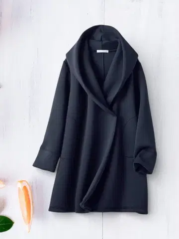 새상품급 DoCLASSE 이중직 저지 숄카라 코트 미드나잇 블루 M