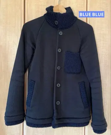 BLUE BLUE 헤비 맨투맨 자켓 네이비 사이즈 1