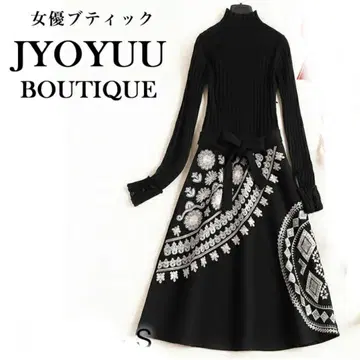원피스 자수 블랙 jyoyuu 부티크