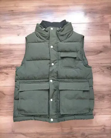 BEAMS HEART 다운 베스트 그린 S 사이즈