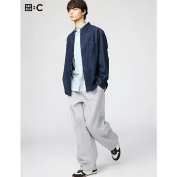 유니클로 C 맨투맨 와이드 팬츠