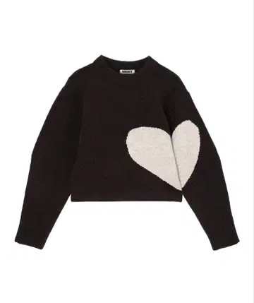 nknit 하트 니트 브라운 베이지 small