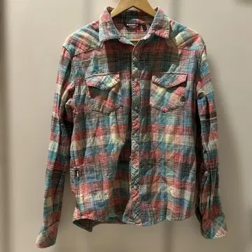 체크 무늬 긴팔 셔츠 멀티 컬러