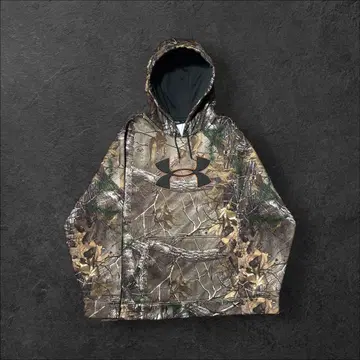 리얼트리 풀오버 후드티 xl 언더아머 구제 의류 헌팅 카모플라쥬 속기모