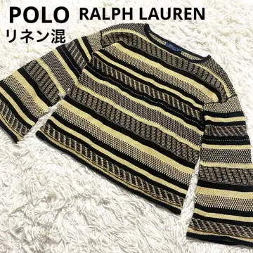 레어 폴로 랄프로렌 린넨 마 혼방 보더 벨 슬리브