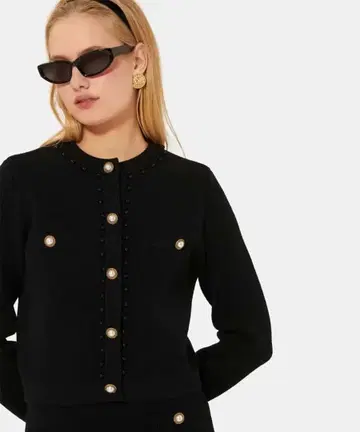 타라 자르몽 더블 페이스 니트 가디건