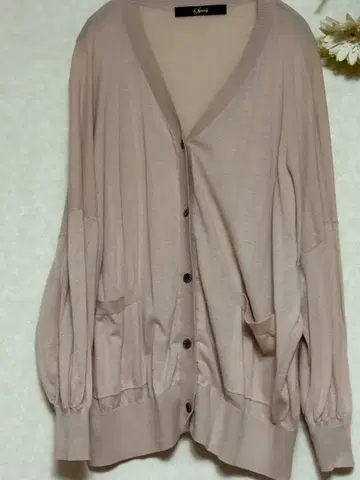 스카디 squady 베이지 핑크 긴팔 가디건