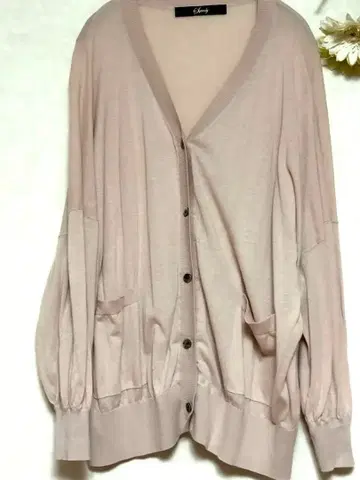 스카디 squady 베이지 핑크 긴팔 가디건