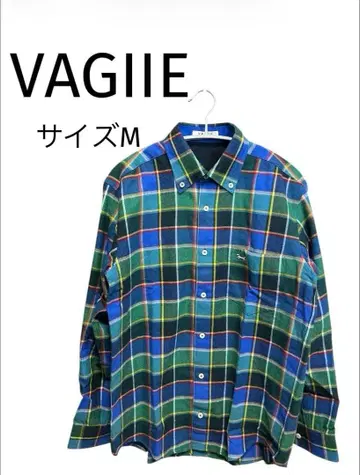 새상품급 [VAGIIE] 캐주얼 버튼 다운 셔츠 블루 체크 M