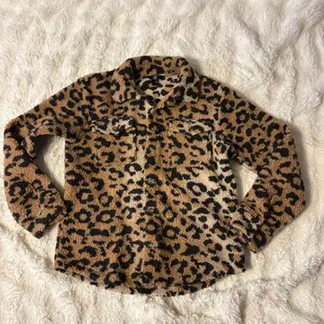 새상품급 VOLCOM 레오파드 무늬 플리스 보아 자켓 US S 사이즈