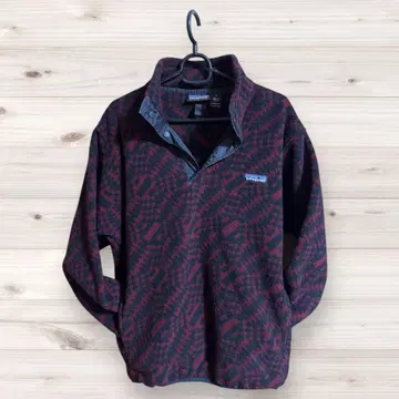 레어 Patagonia 플리스 자켓 스냅T 빨검 패턴