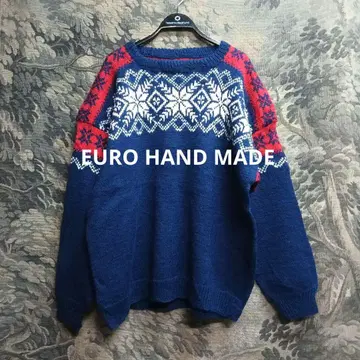 EURO HAND MADE 노르딕 니트 스웨터 핸드메이드