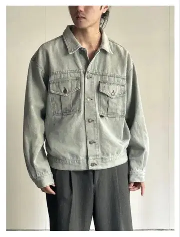 닥터마틴 데님 자켓 M 그레이 짧은 기장