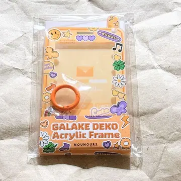 후쿠야 온라인 휴대폰 데코 아크릴 프레임 카드 사이즈 오렌지