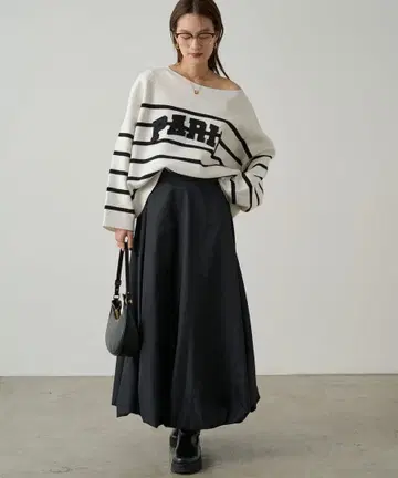 Loungedress 타프타 벌룬 스커트 블랙 S