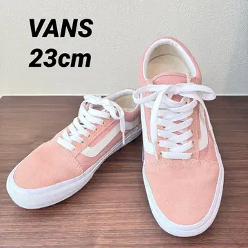 새상품급 VANS 스니커즈 스웨이드 레이스업 핑크 23cm