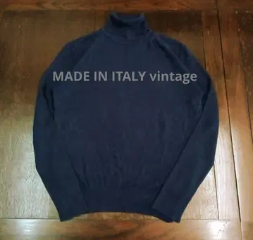 ITALY vintage 기하학 터틀넥 니트 스웨터 이탈리아