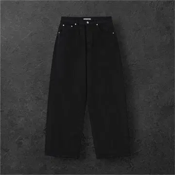 BRANDED 데님 팬츠 배기 블랙