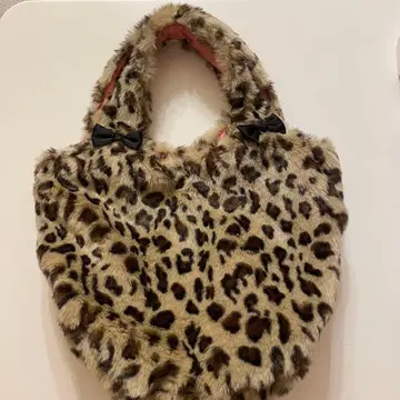 레오파드 무늬 레오파드 핑크 백 토트백