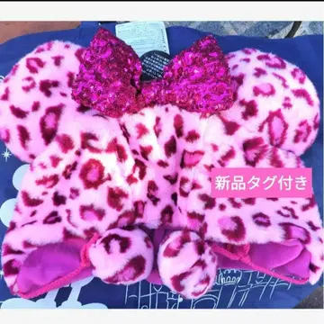 팬캡 레오파드 무늬 핑크 레오파드 표범 무늬 도쿄 디즈니 리조트