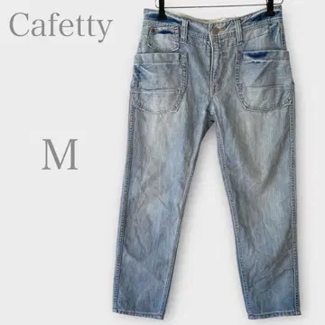 카페티 스트레이트 데님 팬츠 라이트 블루 M 캐주얼