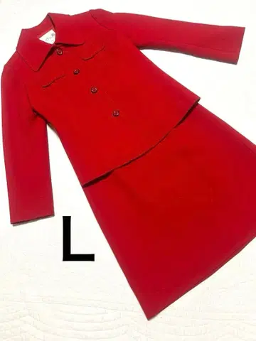 [연말 처분 세일] 라핀 빨간색 정장 세트 (자켓+스커트) 11호