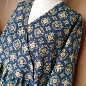 기모노 리메이크 카슈쿨풍 원피스 허리 절개 개더 스커트