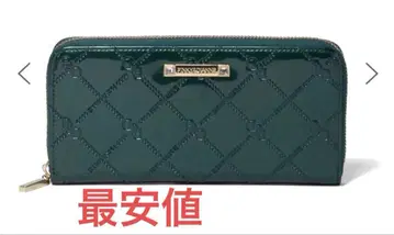 PINKY&DIANNE 코먼 에나멜 라운드 지퍼 장지갑 핀다이