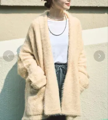 새상품급 프레임워크 ALPACA MIX FUR 가운 가디건 23AW