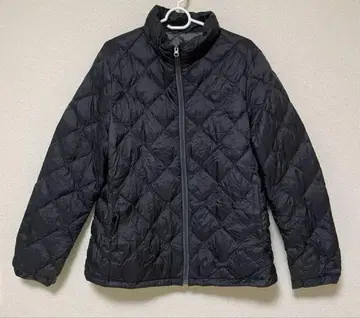 블랙 퀼팅 다운 자켓