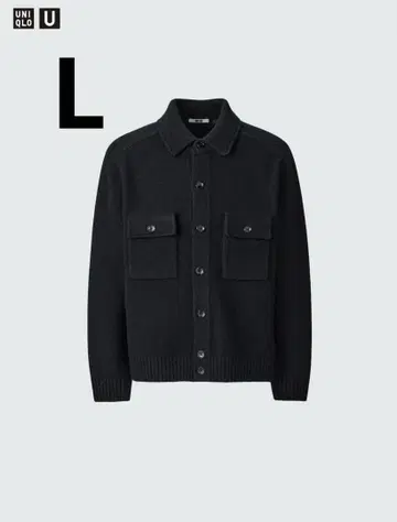 라무 니트 자켓 L BLACK