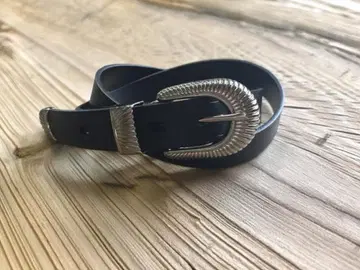 웨스턴 버클 가죽 벨트 소가죽 천연 가죽 24mm 폭 다크 브라운