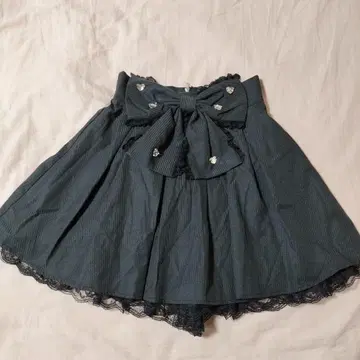 [새상품급] Ank Rouge 빅 리본 레이스 미니 스커트 치마바지