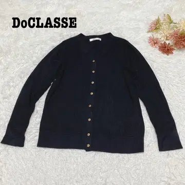 s.2172 [ 두클라쎄 ] 긴팔 리브 니트 가디건 블랙 L 사이즈
