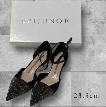 [ 새상품급 ] 비쥬 펌프스 블랙 결혼식 23.5cm 블랙 큐빅