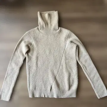 MACKINTOSH LONDON 리브 터틀넥 스웨터 베이지 38