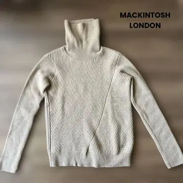 MACKINTOSH LONDON 리브 터틀넥 스웨터 베이지 38
