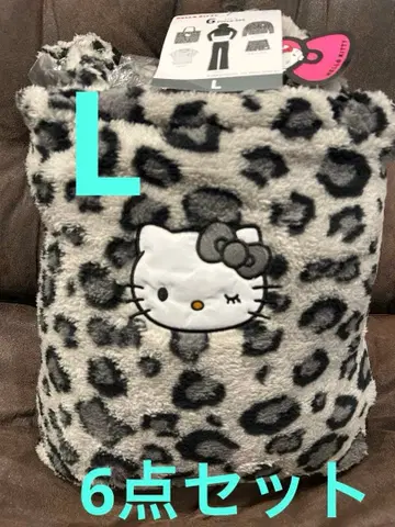 시마무라 키티 해피백 레오파드 무늬 그레이 계열 6종 세트 L