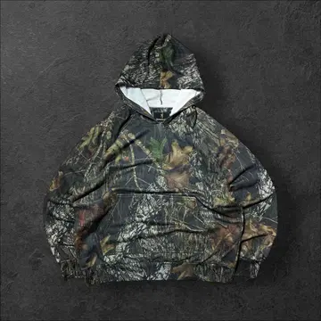 리얼트리 풀오버 후드티 XL 헌팅 속기모 로고 자수 browning