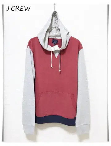 미사용 2010s J.CREW 컬러 블록 풀오버 후드티 L