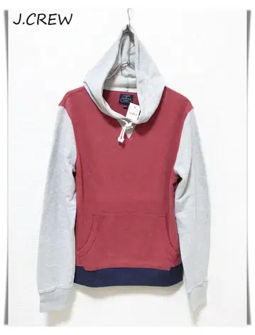미사용 2010s J.CREW 컬러 블록 풀오버 후드티 S