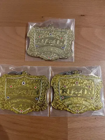 RIZIN 제일복권 D상 메탈 벨트형 키링 3개 세트