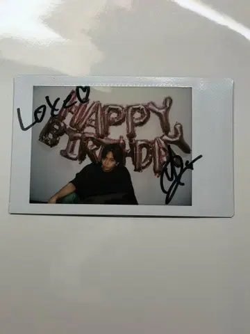 타카하시 유리 사인+댓글 포함 폴라로이드