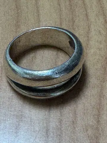 m.s collection 실버 핑키 이중 반지