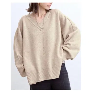 라빠르망 ADR 울 파일 리버서블 니트 풀오버 새상품급