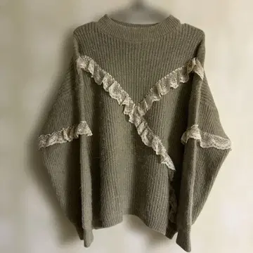 프릴 레이스 니트