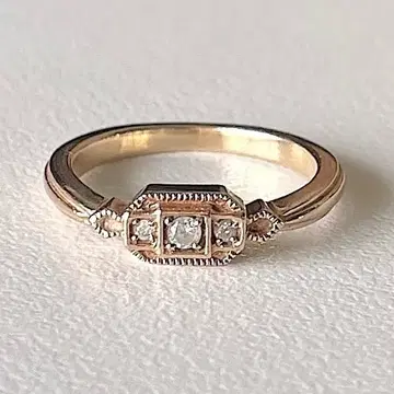 [agete] K10 다이아몬드 반지 / 7호