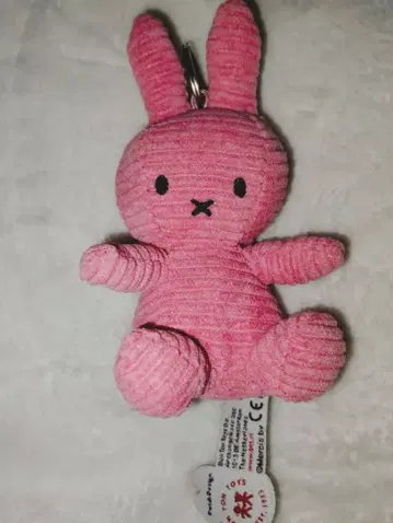 미피 키링 코듀로이 핑크 약 12cm